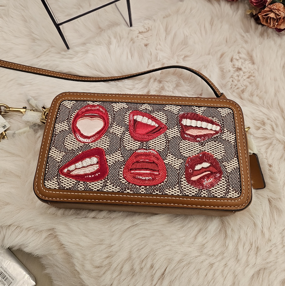 NWT Coach cross body Jacquard